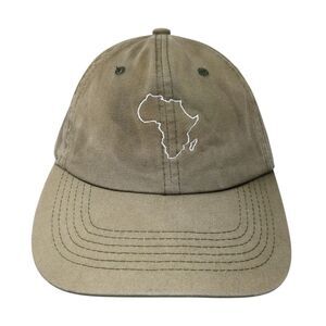 Africa Map Slideback Baseball Cap Brown One Size Adjustable Embroidered Eckos